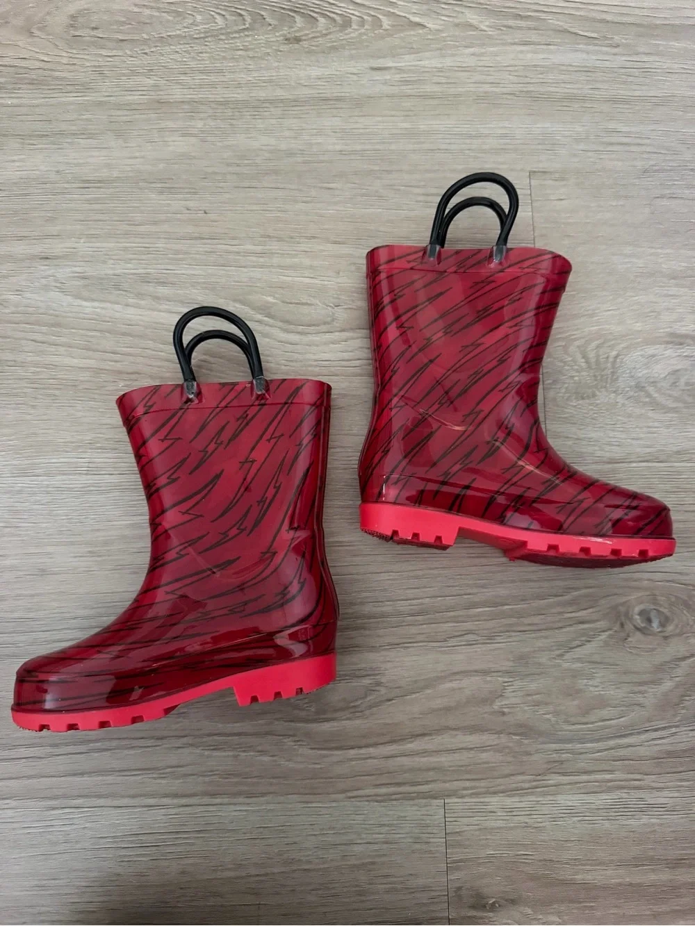 Disney Cars Lightning McQueen Red Rainboots Size 7/8 C